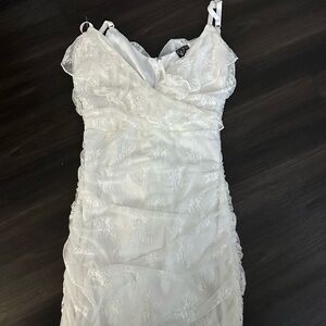 White mini dress